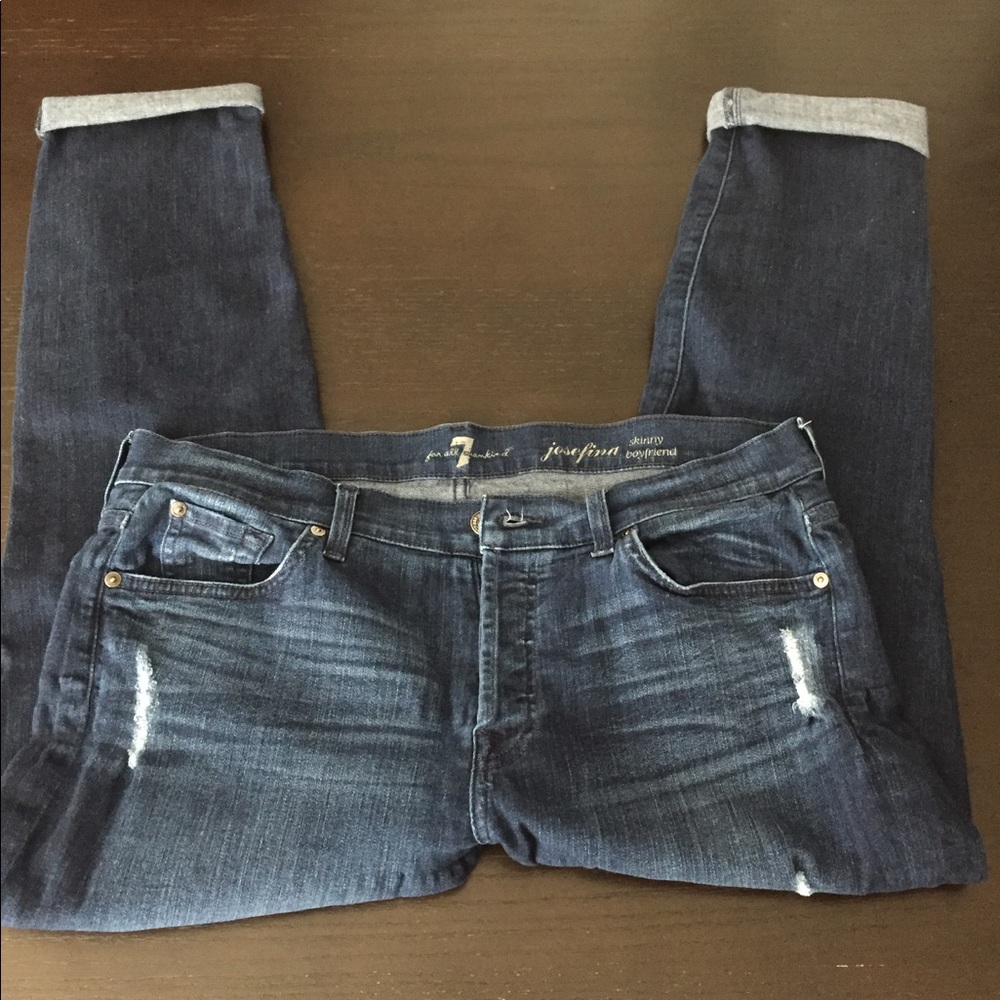 7 for all Mankind josefina skinny boyfriend jeans